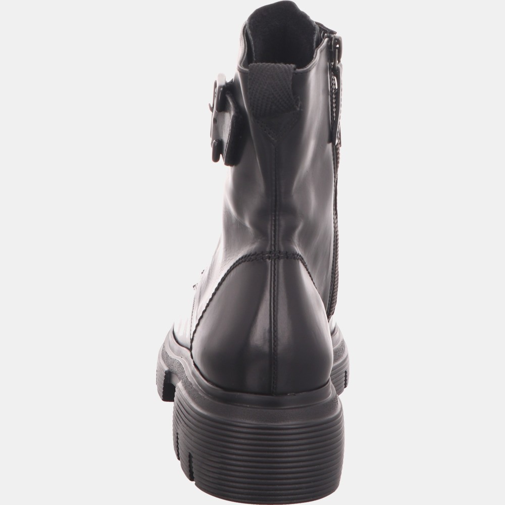 PAUL GREEN Stiefeletten schwarz Schnürboots mit Reißverschluß
