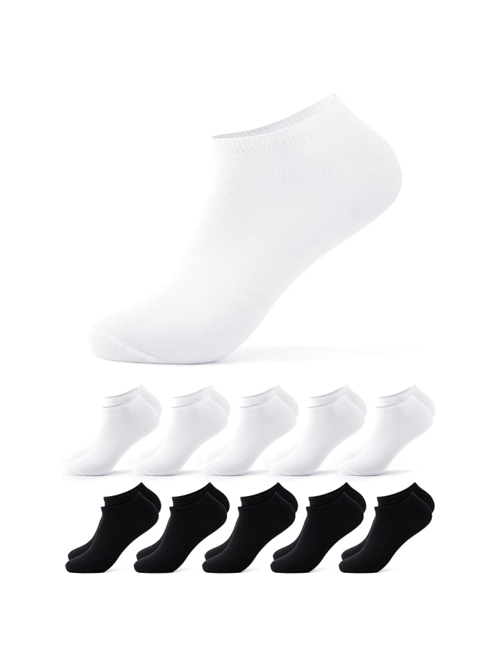 Occulto 10er Pack Sneaker Socken Alex in Schwarz-Weiß günstig kaufen