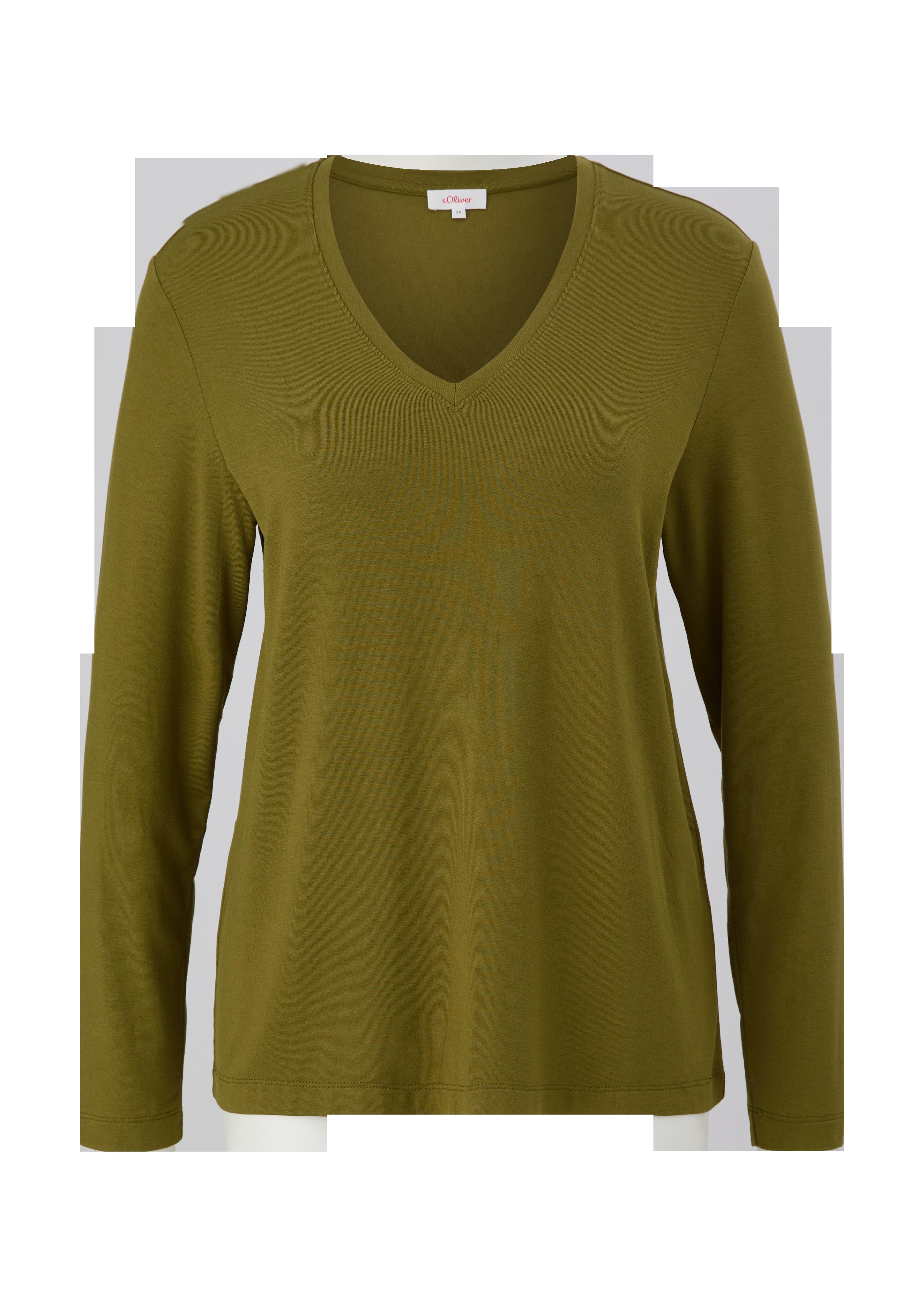 Longsleeve mit V-Neck  2138967-7734