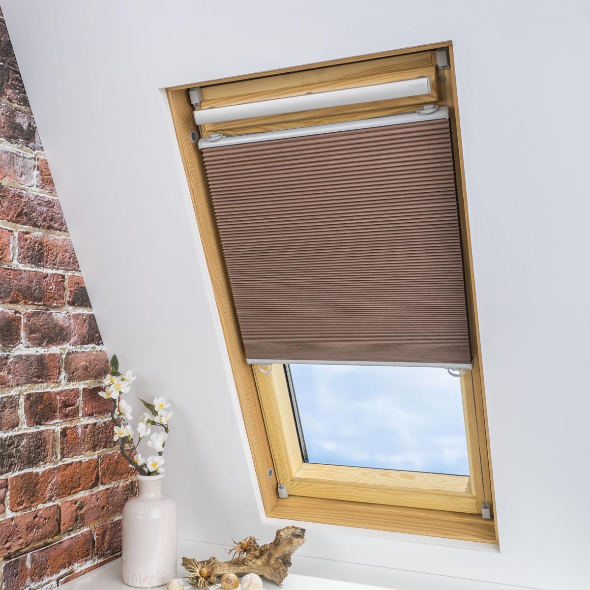 Bella Casa Universal Dachfenster-Wabenplissee , 83 x 141 cm, beige