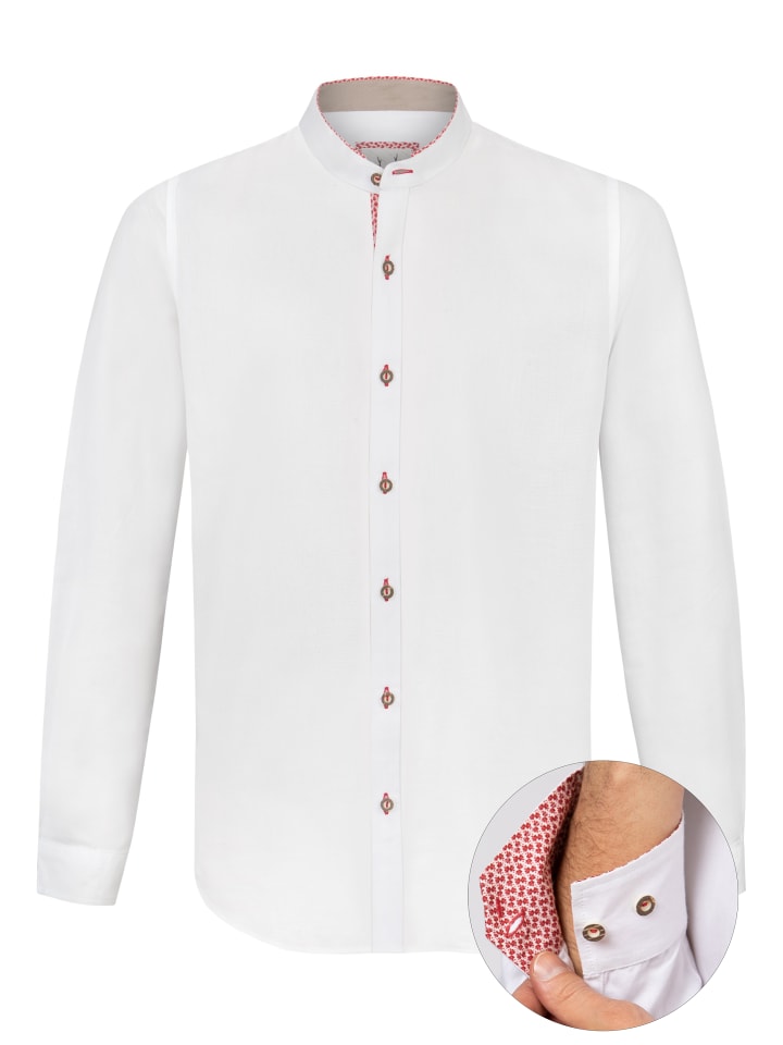 Stockerpoint Stockerpoint Trachtenhemd Raffa in weiss-rot günstig kaufen