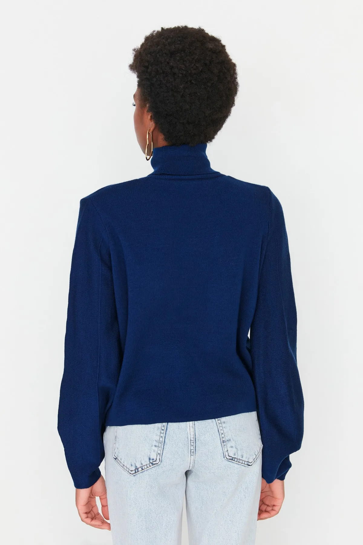 Trendyol Collection  Marineblauer Basic Rollkragenpullover TWOAW21KZ0485