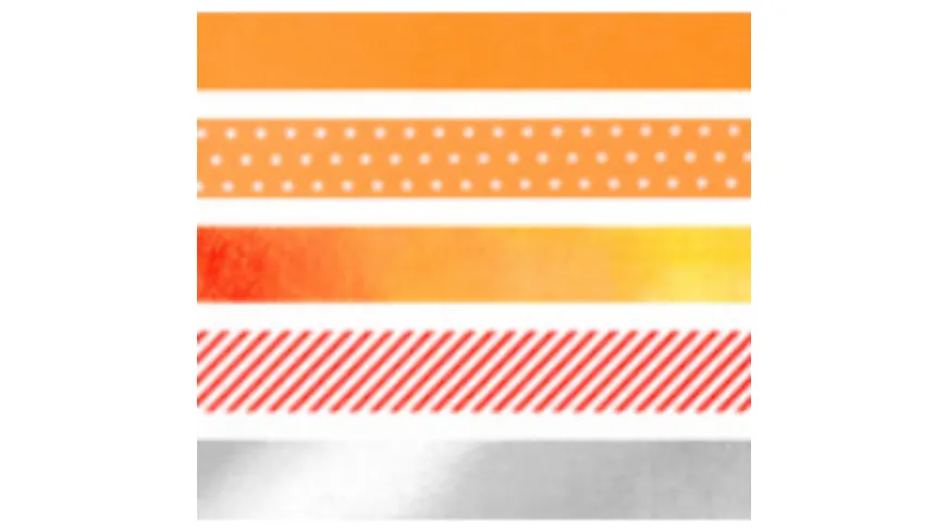 HEYDA Deko-Klebeband Mini 'Neon Akzente' orange/rot
