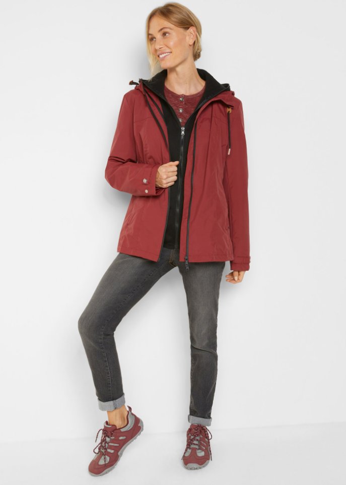 3 in 1 Funktionsjacke mit Strickfleece Innenjacke