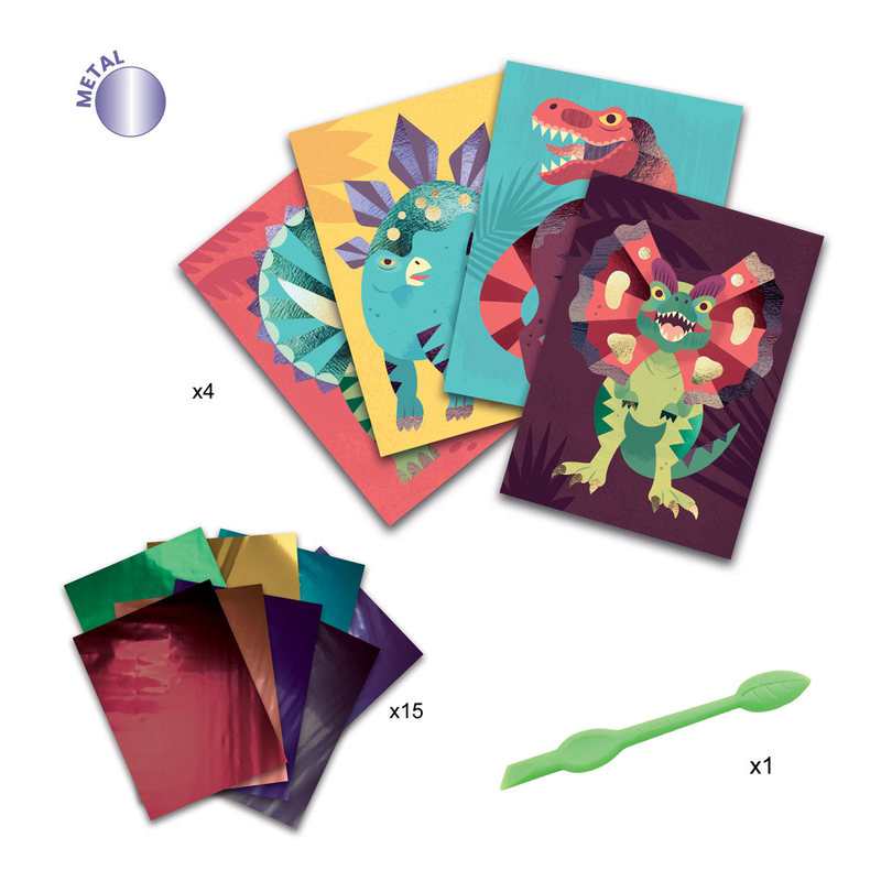 Coffret tableaux à métalliser Jurassic Djeco