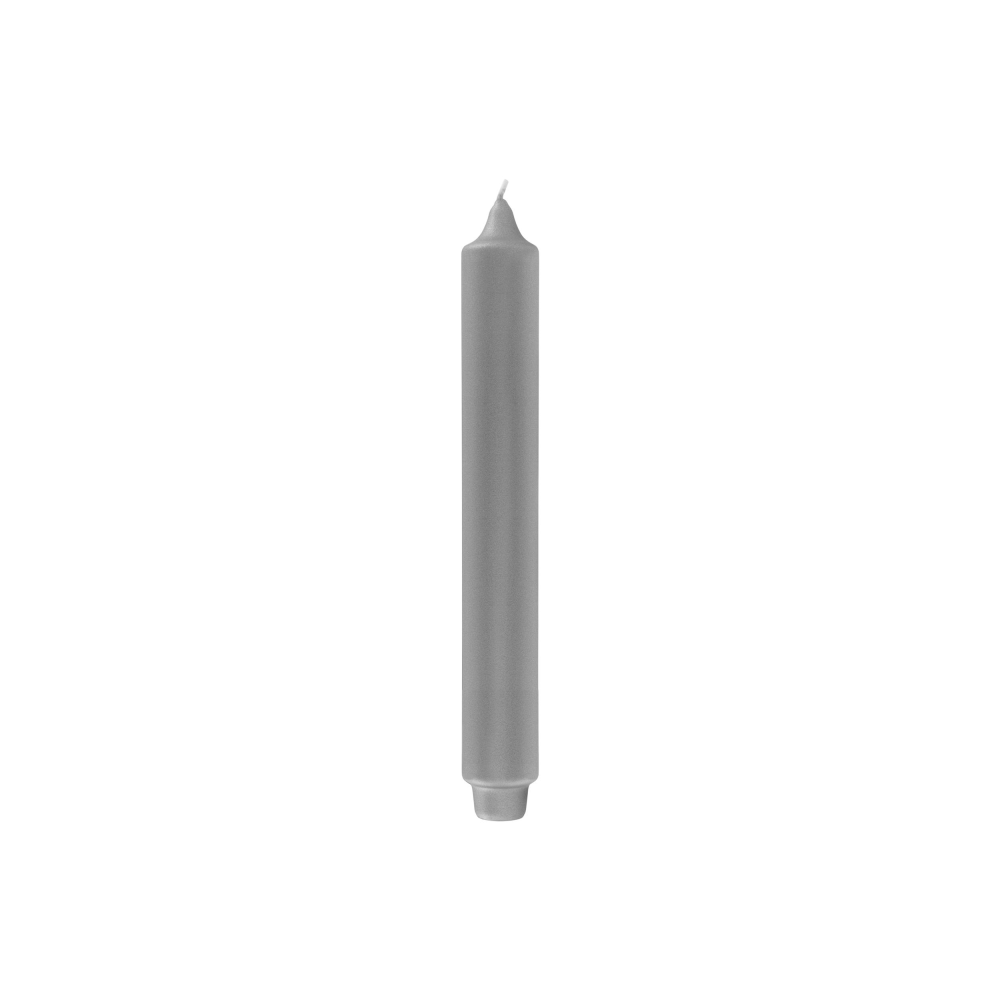 Stabkerze Candle grau metallic