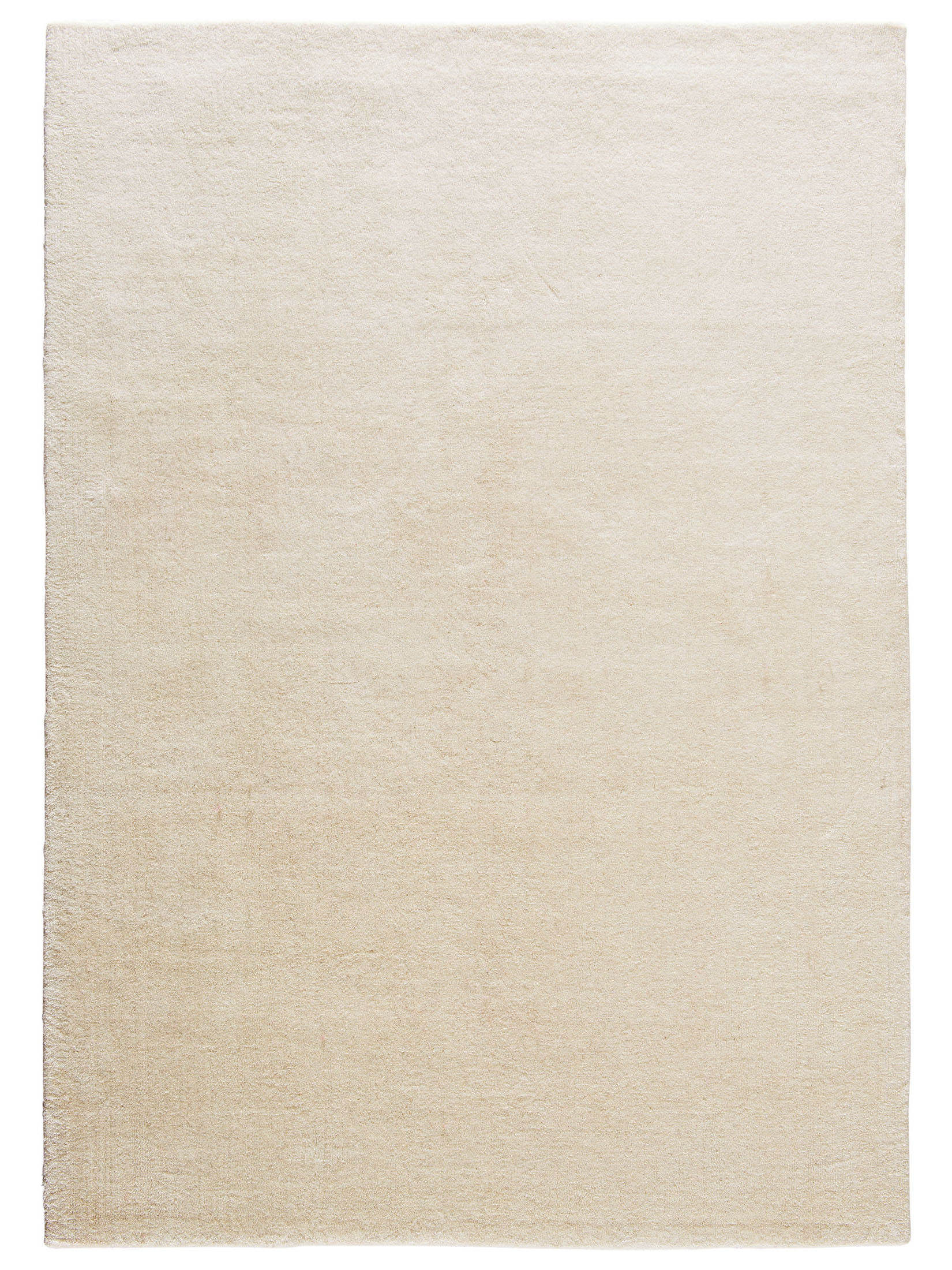 Tamesna Woll-Teppich, Weiss/Natur