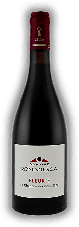 Romanesca, Fleurie, La Chapelle des Bois AOC, 2020, Beaujolais  Romanesca, Fleurie, La Chapelle des Bois AOC, 2020, Beaujolais  Dichter und saftiger Gamay mit deutlichen Kirscharomen und feiner Tanninstruktur. Jahrgang 2020 - 0,75	 Liter - Vol 14%