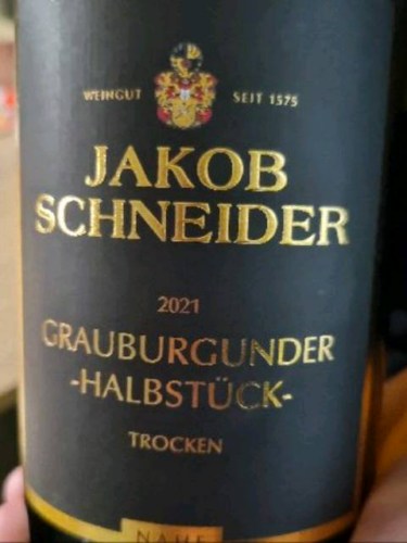 Jakob SchneiderGrauburgunder Halbstück Trocken 2021