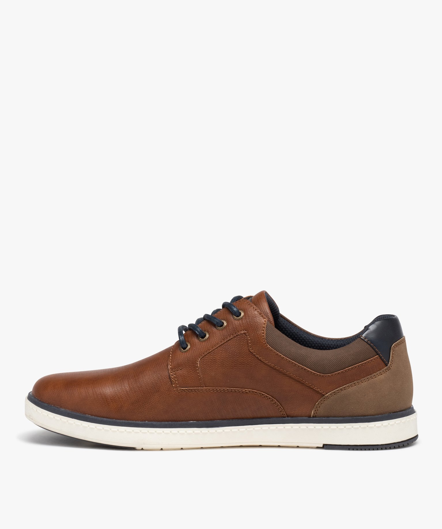 Derbies style tennis à semelle contrastée homme camel | GEMO