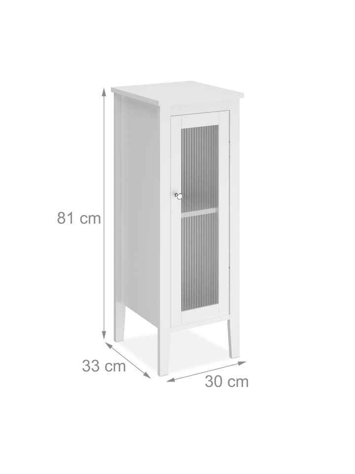 relaxdays Badezimmerschrank in Weiß - (B)30 x (H)81 x (T)33 cm günstig kaufen onesize