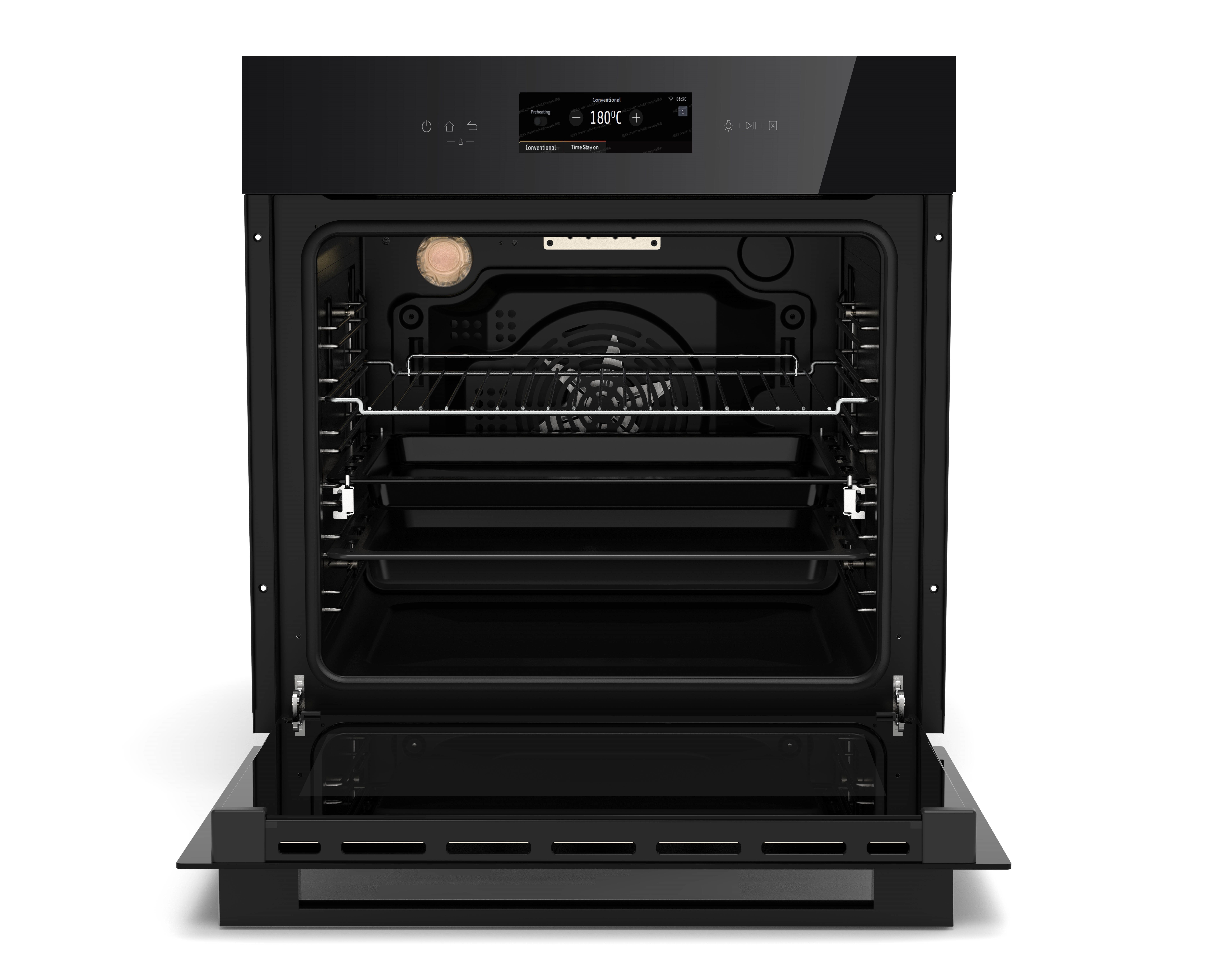 Klugmann Einbaubackofen KO1772TFT, Smart-Herd, Umluft, TFT Farbdisplay 72 L, A+, 17, Teleskop-Vollauszug