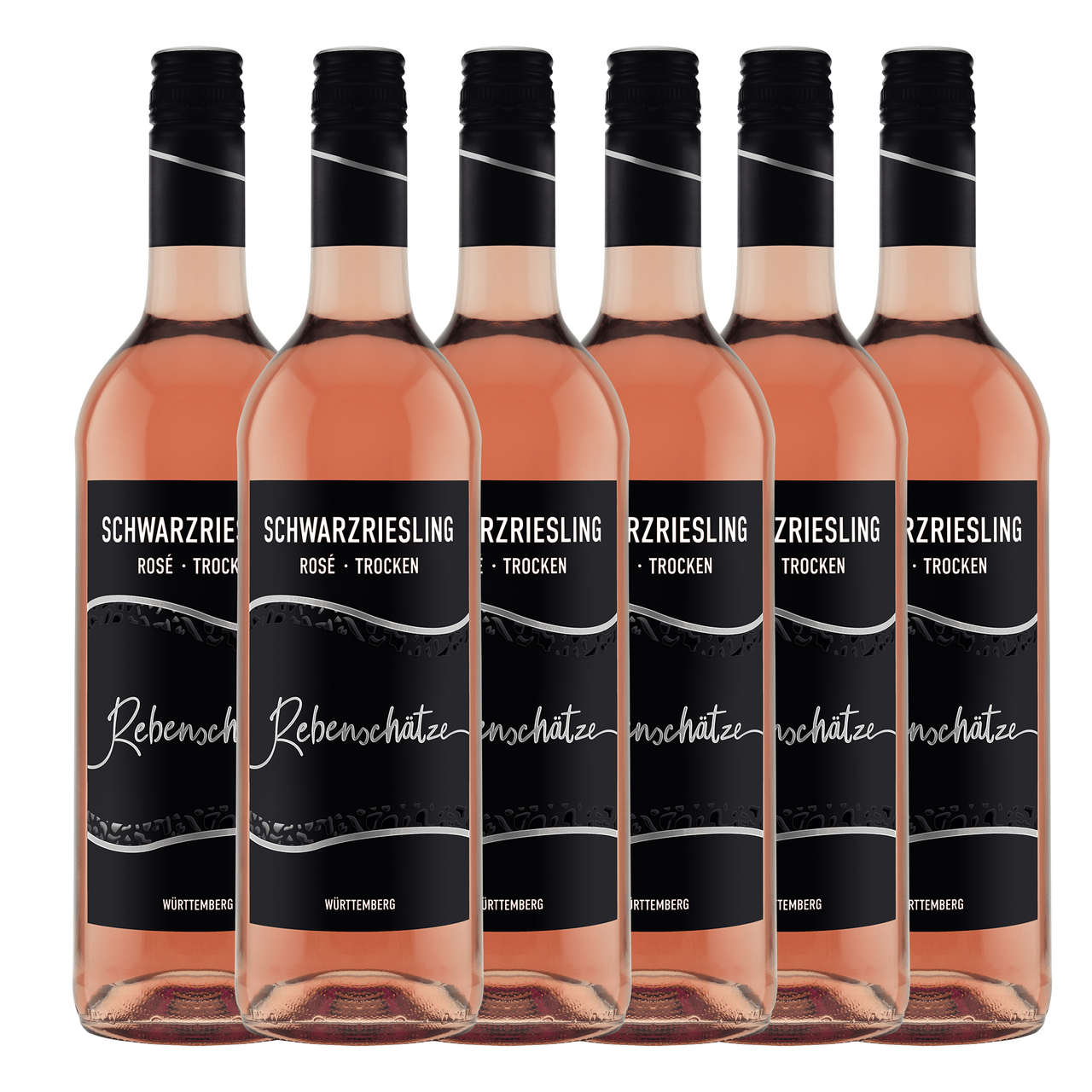 Württembergische WZG Rebenschätze Schwarzriesling Rosé Qualitätswein trocken 6er Karton 0,75L