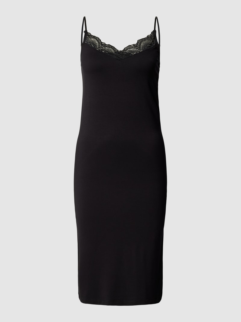 Minikleid mit Spitzenbesatz Modell 'MARICA' in black