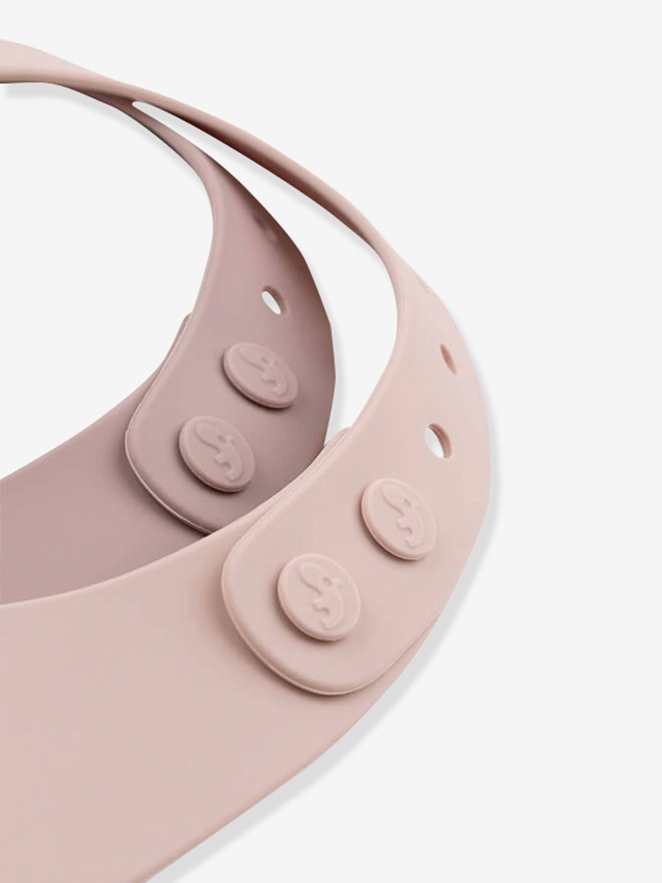 Lot de 2 bavoirs silicone Croco DONE BY DEER rose