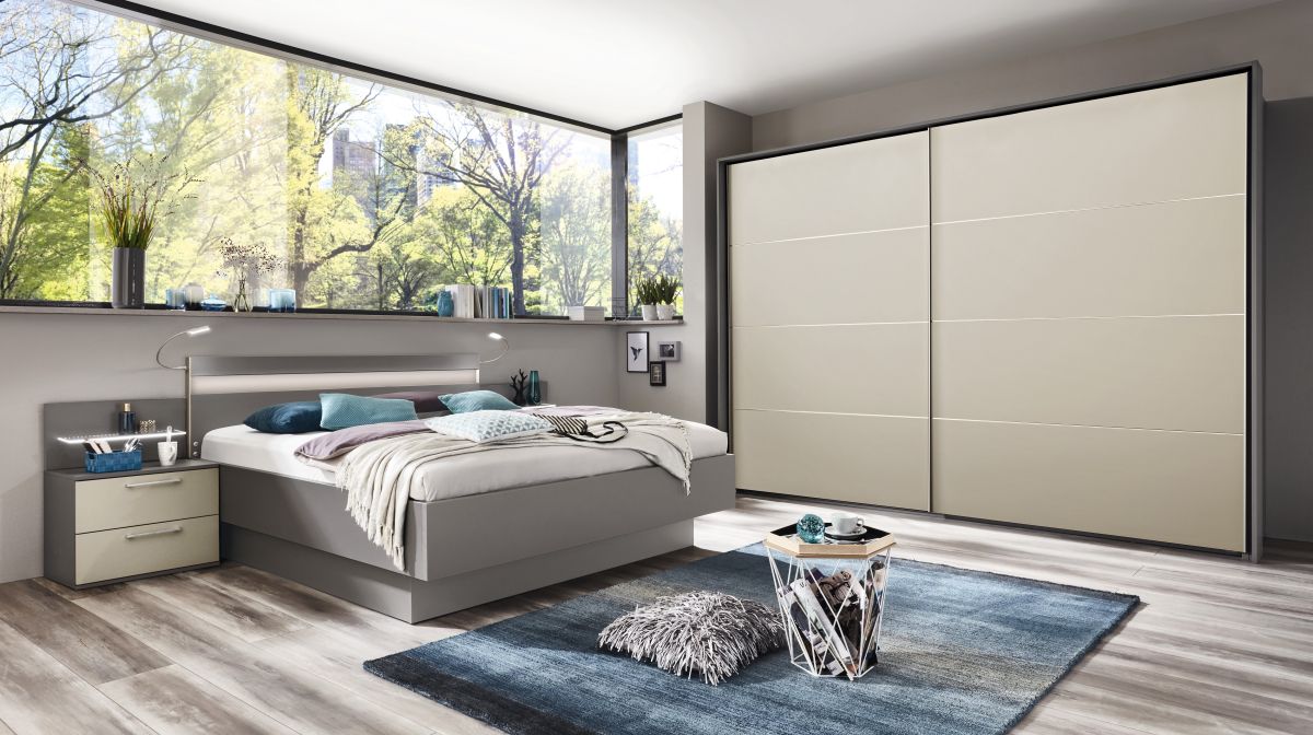 Modulmaster Schwebetürenschrank taupe