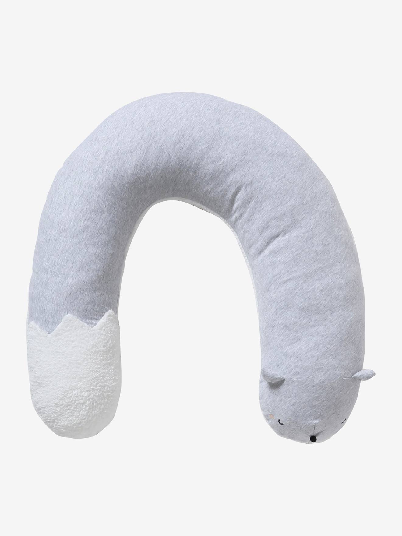 Coussin d'allaitement gris chiné