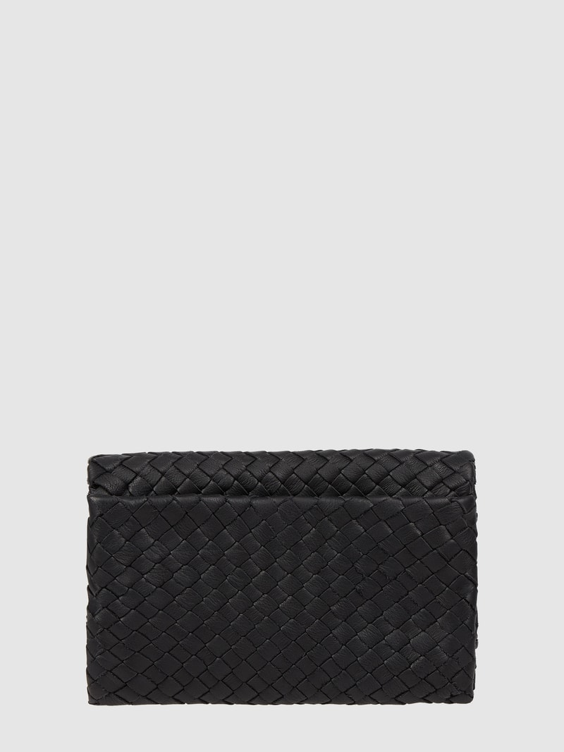 Crossbody Bag aus Leder Modell 'Merve' in schwarz
