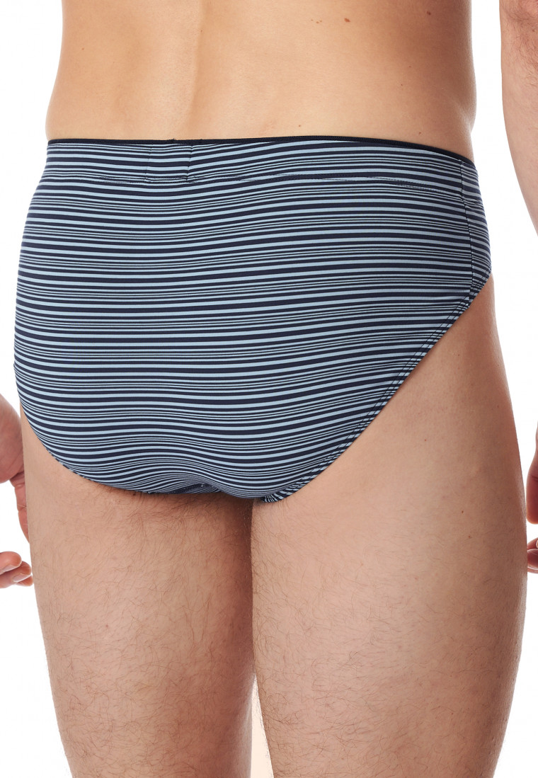 Supermini Modal Streifen blaugrau - Long Life Soft