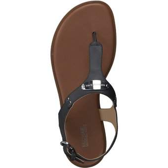 Michael Kors MK Plate Thong Sandale in schwarz