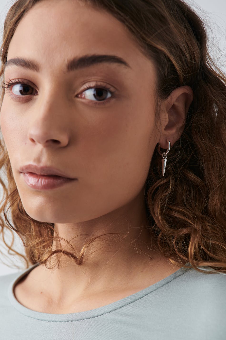 Spike hoop earrings