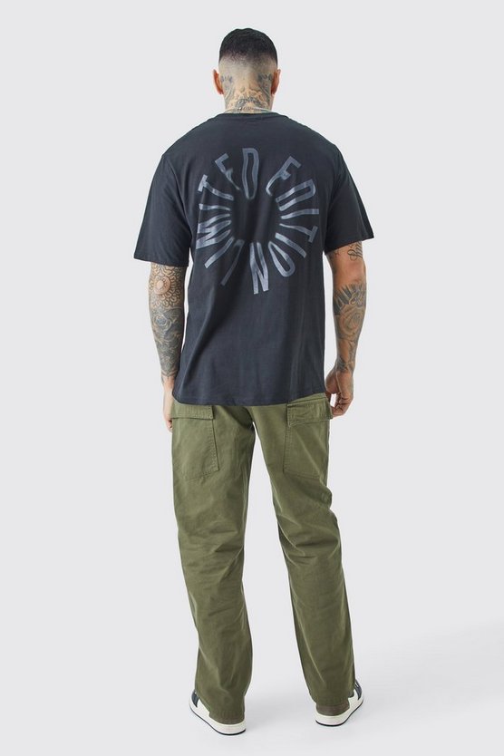 Tall lockere asymmetrische Cargo Twill-Hose