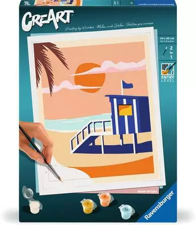 CreArt Strandhaus - Malen nach Zahlen für Erwachsene