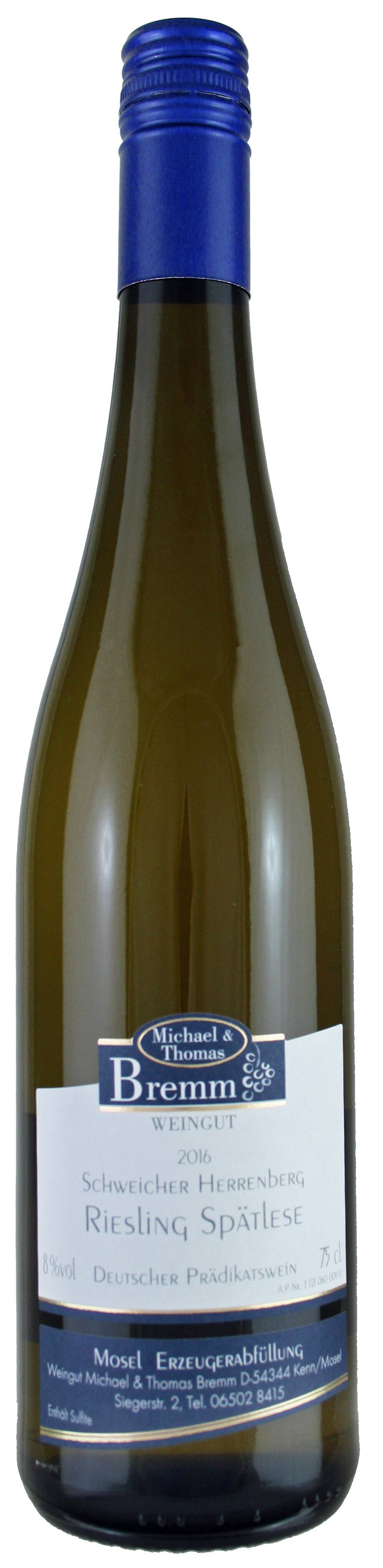 Weingut Bremm Riesling fruchtig süß Schweicher Herrenberg Weingut Bremm 2022