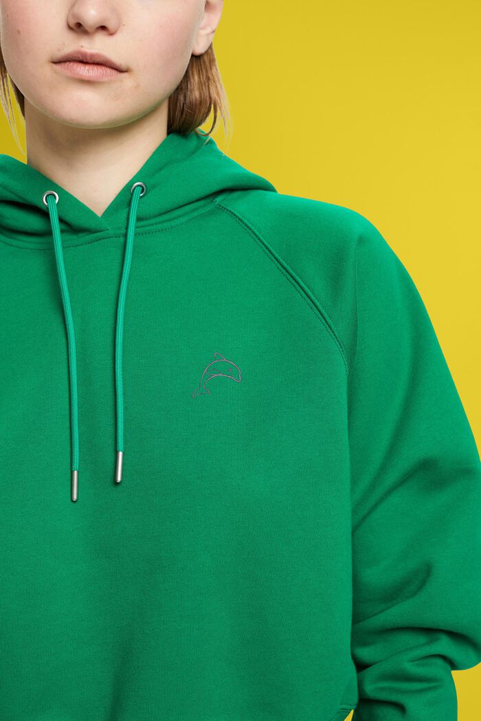 Cropped-Hoodie mit Delfin-Logo