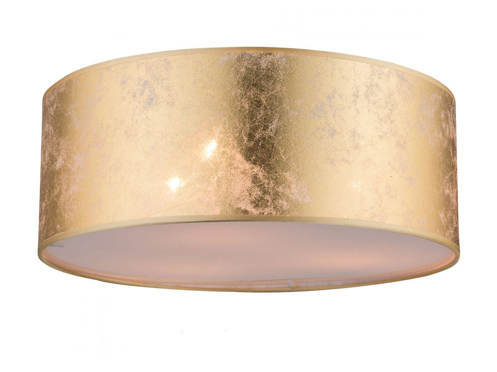 meineWunschleuchte LED Deckenleuchte, LED wechselbar, warmweiß, Designer-lampen Luxuslampe über-n Esstisch & Treppenhaus Gold-en Ø40cm