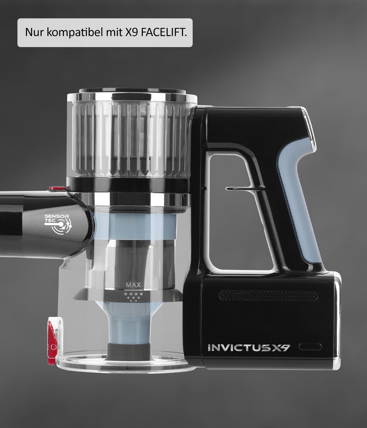 Genius Invictus Ersatz-akku für X9 Facelift 55 Min Laufzeit wechselbar Staubsauger-Akku
