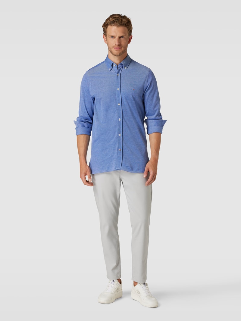 Freizeithemd mit Button-Down-Kragen in royalblau