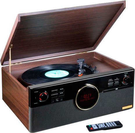 Technaxx DAB+ Bluetooth LP-Player TX-137 Multifunktionsspieler (Riemenantrieb, Bluetooth)