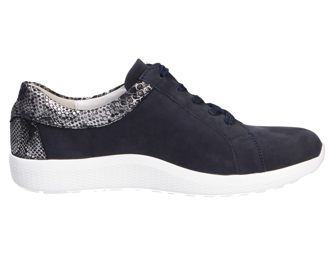 WALDLÄUFER Komfort Schnürer blau Damen Schnürschuhe