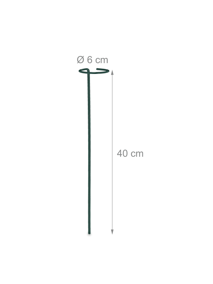 relaxdays 6 x Pflanzstäbe in Dunkelgrün - 40 cm günstig kaufen onesize