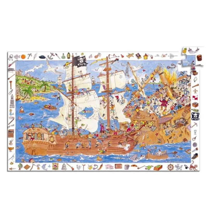 Puzzle observation Pirates 100 pièces Djeco