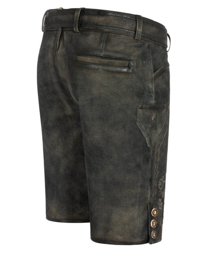 Nübler Lederhose kurz RV Christian ZIP in Torf günstig kaufen