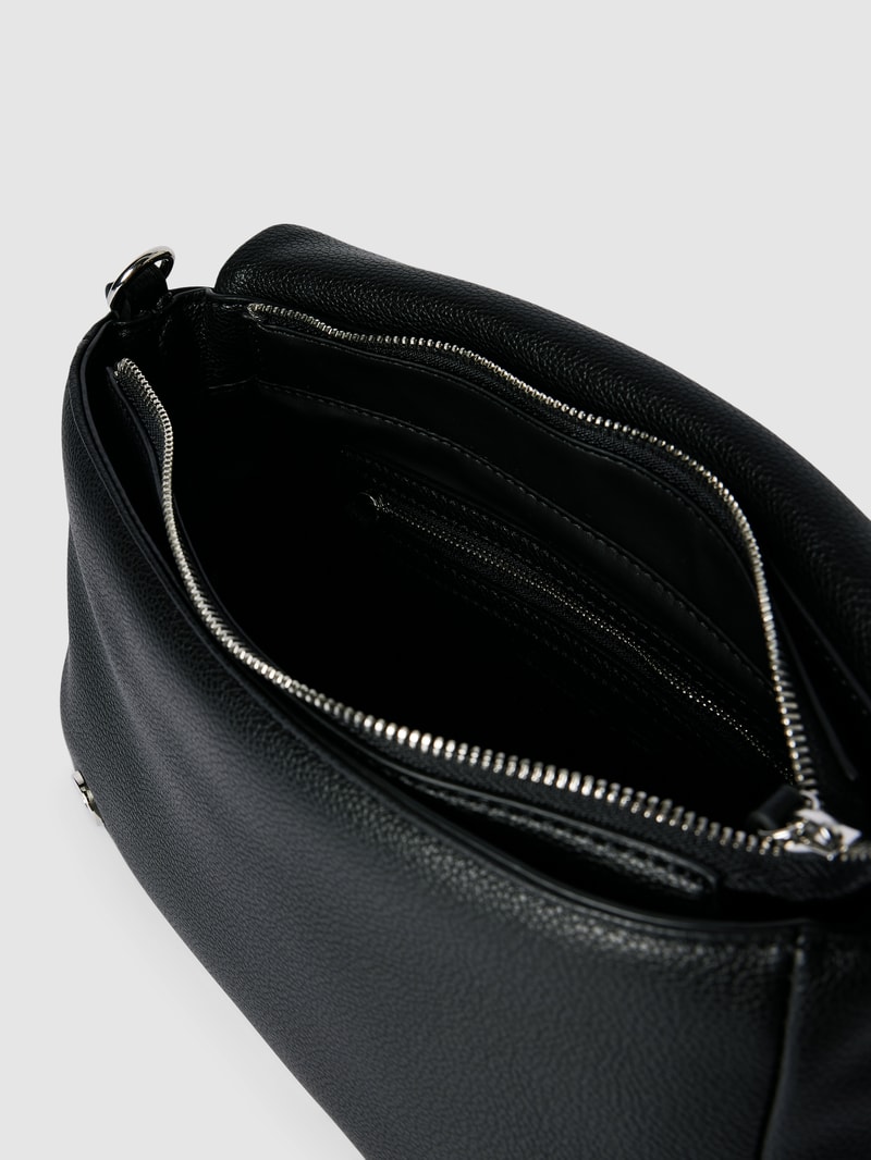Clutch in Leder-Optik mit Steppnähten Modell 'COLD' in schwarz