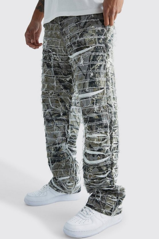Lockere zerrissene Camouflage-Hose