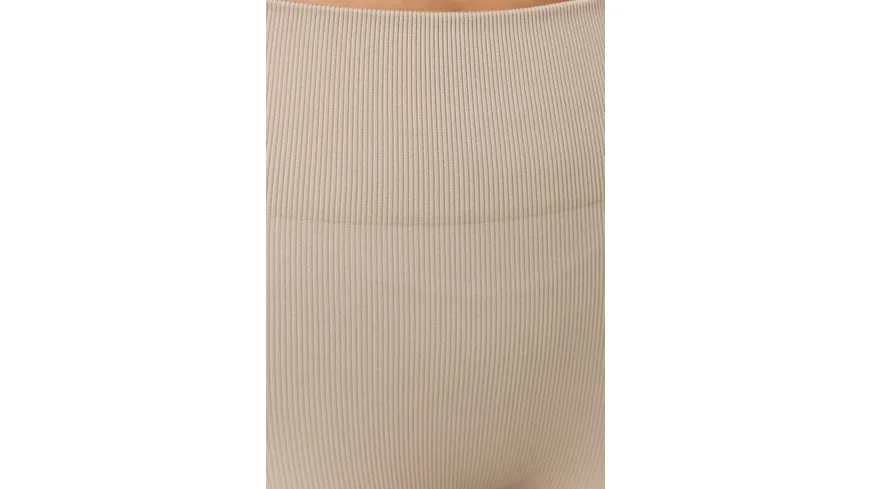 NUR DIE Damen Leggings Relax & Go Ripp-Optik taupe
