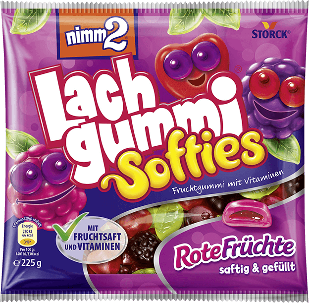 Nimm2 Lachgummi Softies Rote Früchte