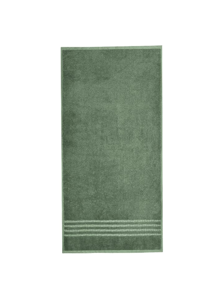 Schiesser Handtuch Milano im 4er Set in Dunkelgrün günstig kaufen 50 x 100 cm