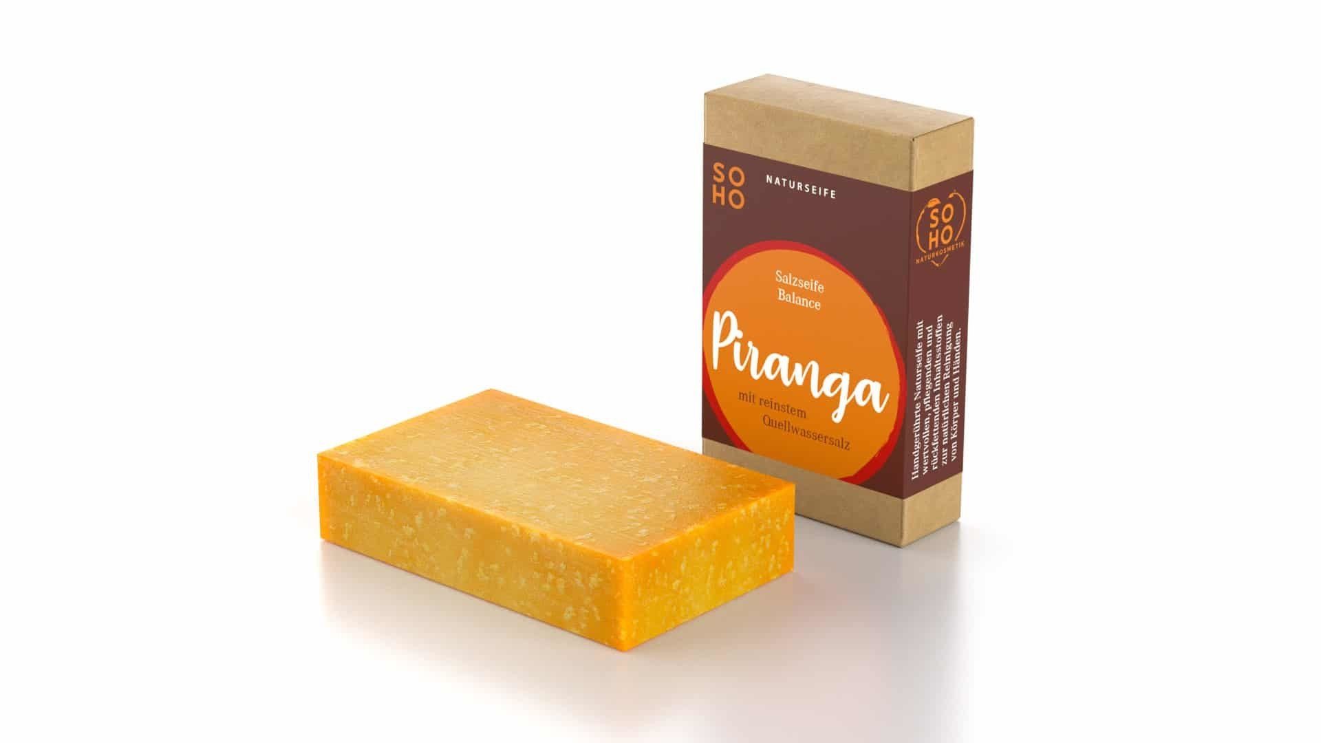 SOHO Naturkosmetik Feste Duschseife Rosenduft, Feuchtigkeit spendende Sonnensalz Naturseife
