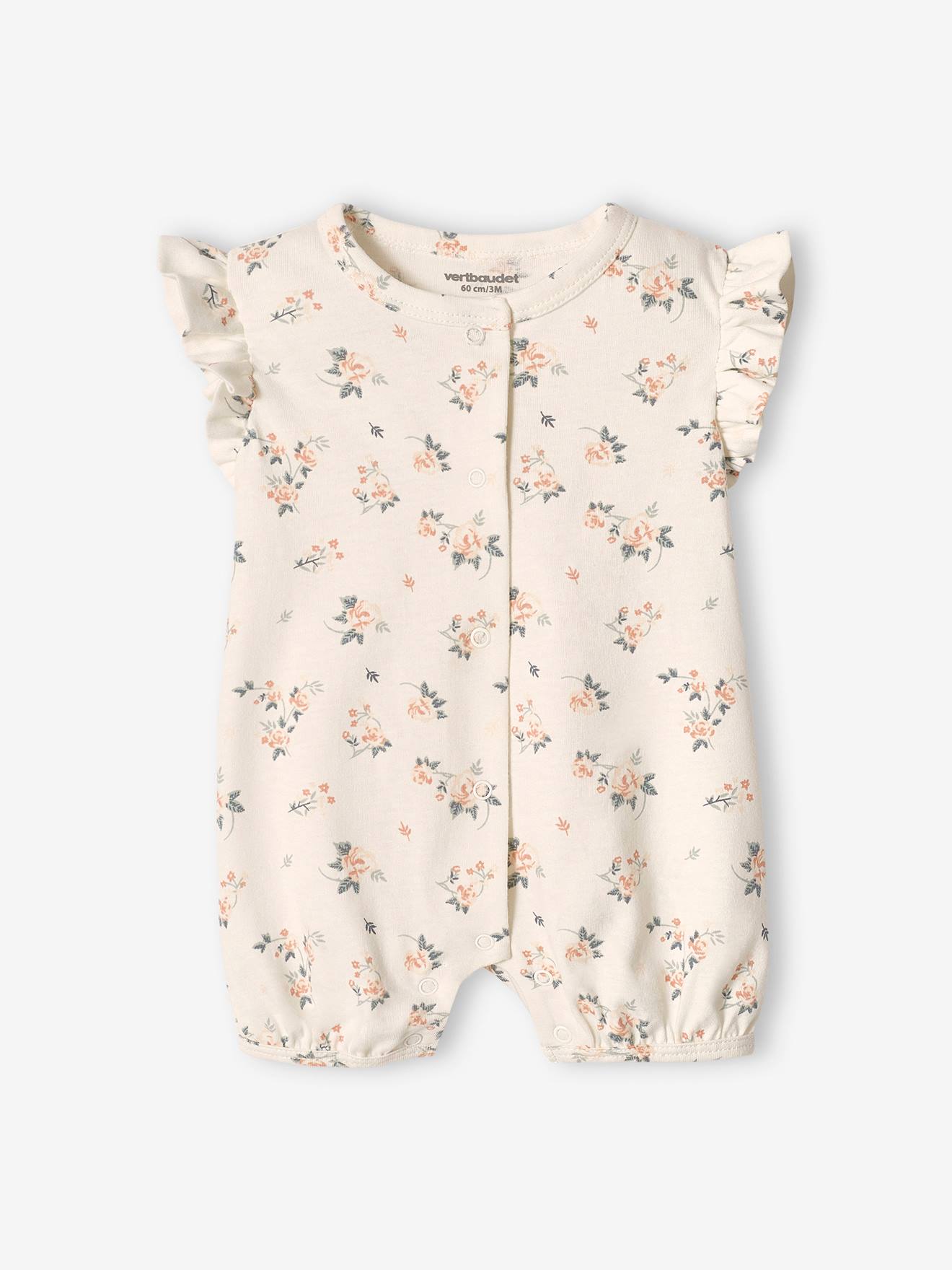 Vertbaudet 2er-Pack Mädchen Baby Overalls Oeko-Tex - pfirsich