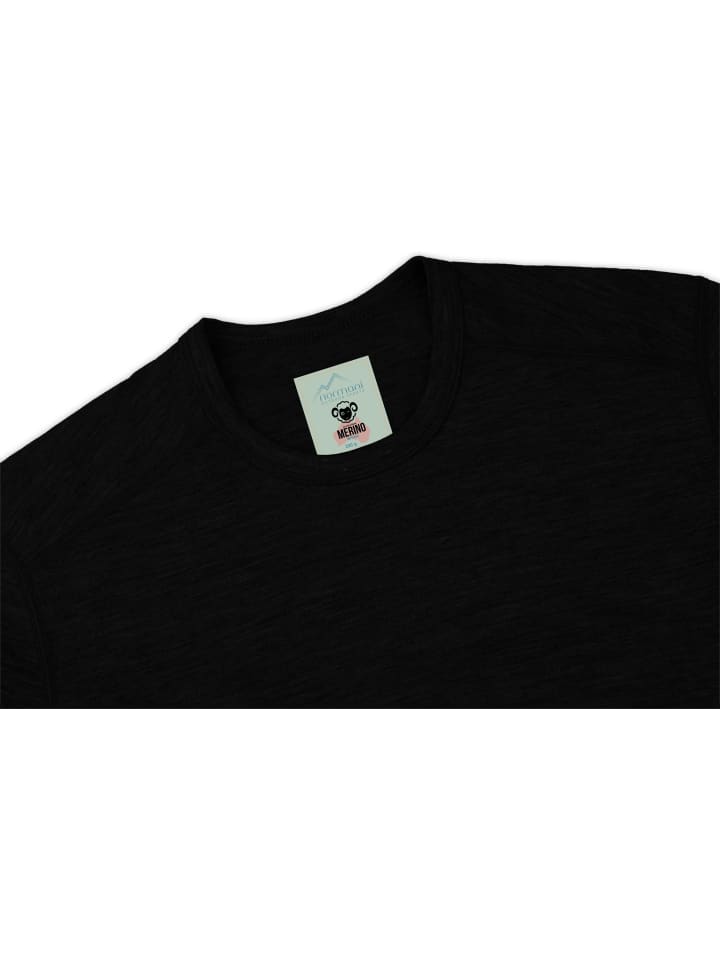 Normani Outdoor Sports Kinder Merino Langarm Broome in Schwarz günstig kaufen