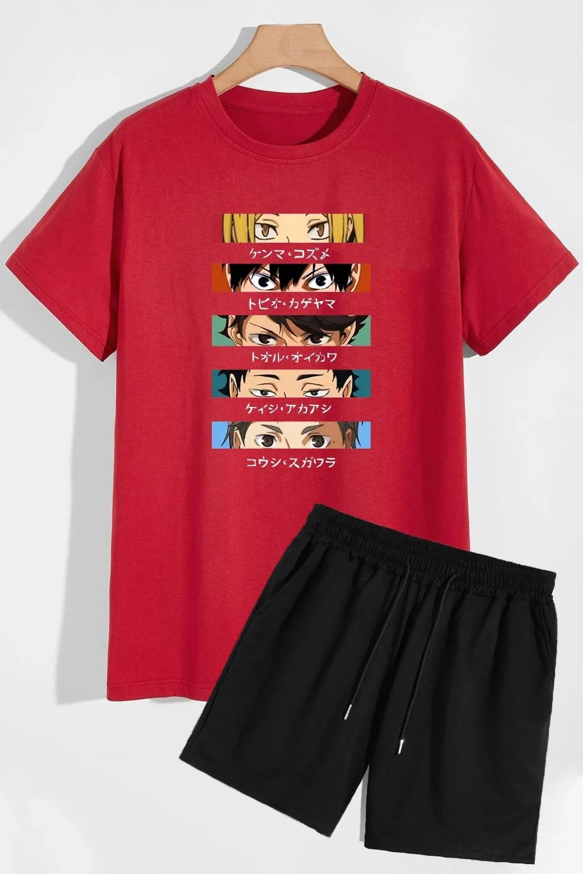 trendypassion  Anime-Shorts-T-Shirt-Trainingsanzug-Set
