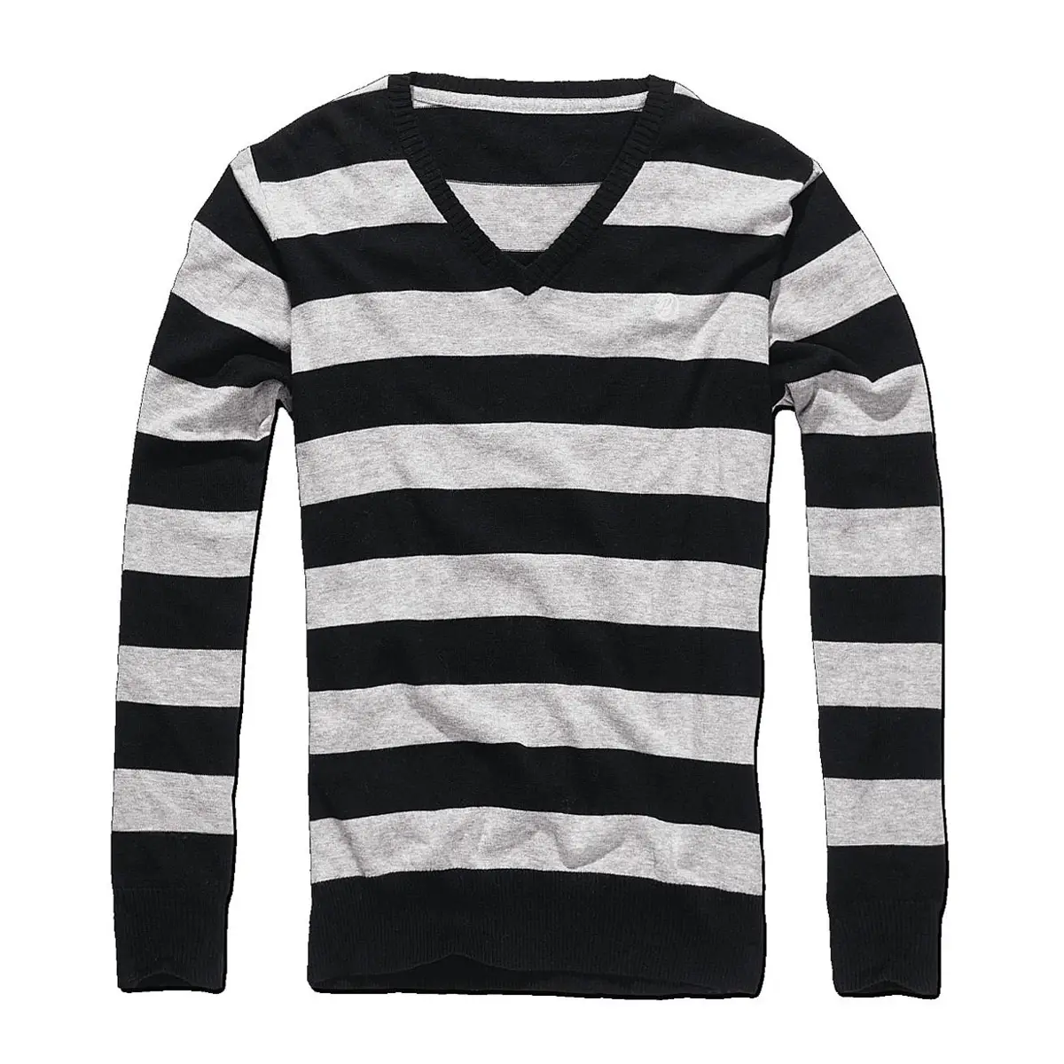 Brandit London V-Neck Sweater schwarz-grau