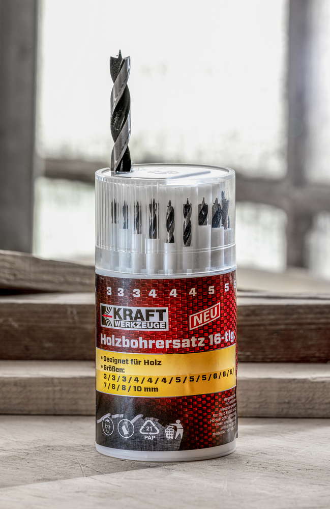 Kraft Werkzeuge Holzbohrersatz - 16tlg.