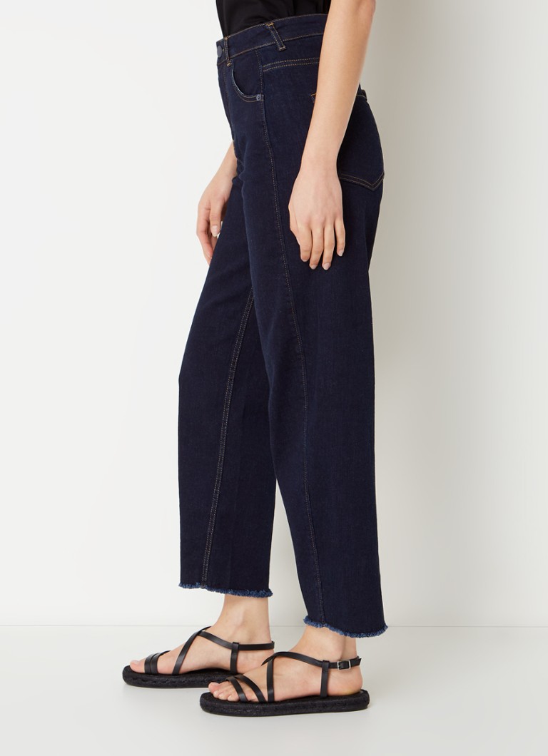 Jean Whistles Barrel taille haute, coupe ample et court, délavage foncé