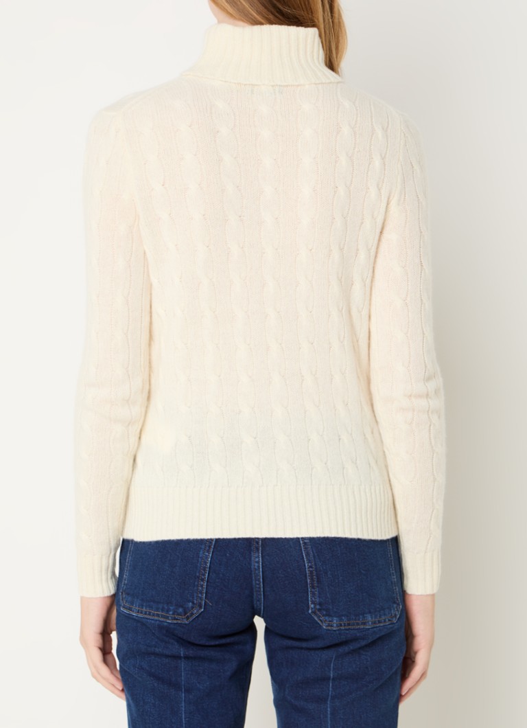 Ralph Lauren Fine-knit sweater in cashmere wool blend with logo embroidery